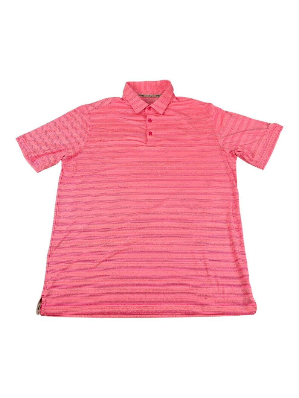 Walter Hagen 11 Majors Golf Polo Shirt, Red Striped, Men’s Size Large
